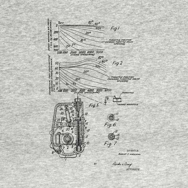 Control Mechanism for Adjusting the Fuel Engine Vintage Patent Hand Drawing by TheYoungDesigns